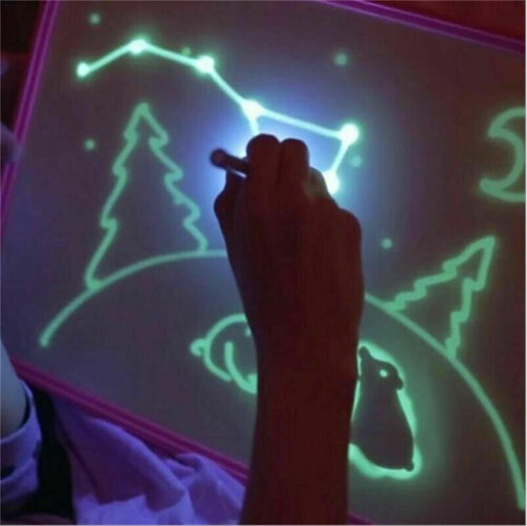Juguete educativo almohadilla de dibujo 3D Magic 8 efectos de luz rompecabezas tablero Sketchpad