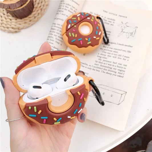 Compatible con Apple, funda Donuts para Airpods Pro de silicona